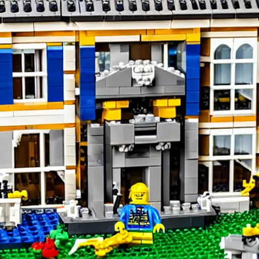 Image similar to mar - a - lago fbi raid lego set