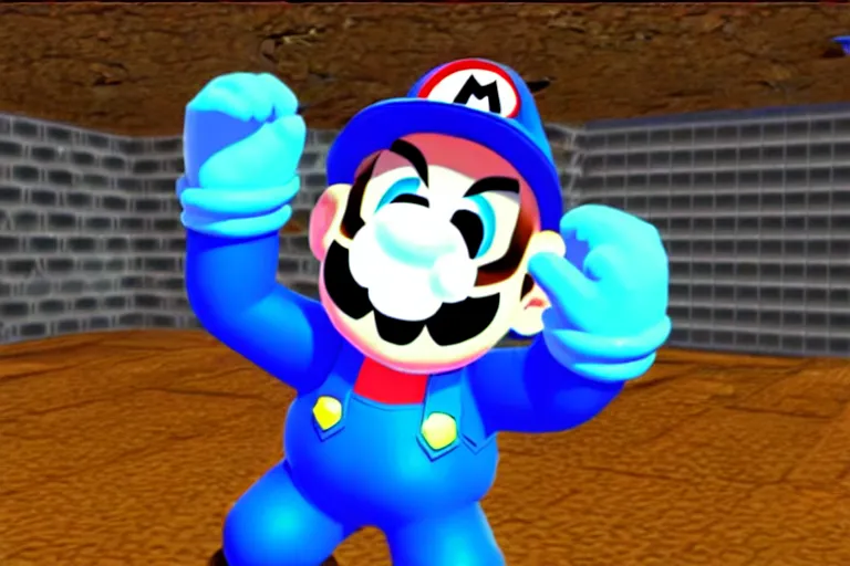 Image similar to Sans Cameo in Super Mario 64