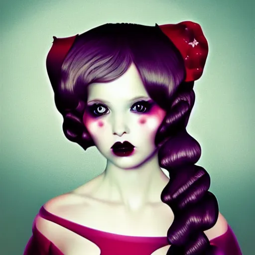 Image similar to girl portrait, cute girl, natalie shau style