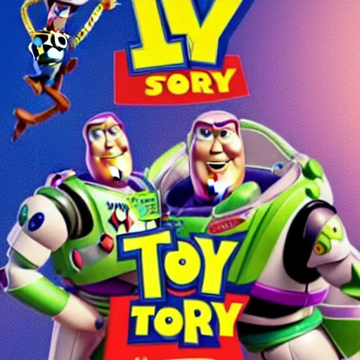Prompt: toy story 1995 poster in tom hanks´ hand