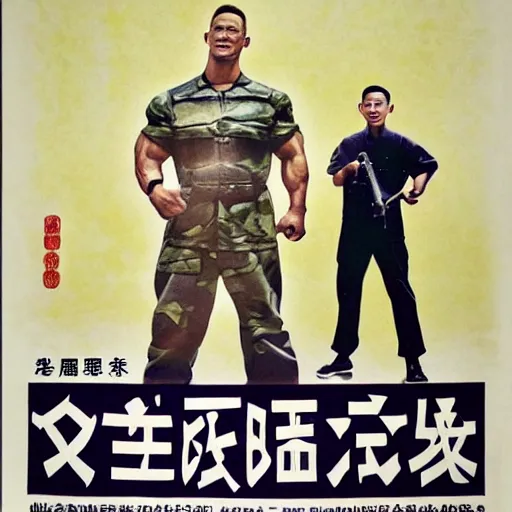 Prompt: john cena on a chinese propaganda poster