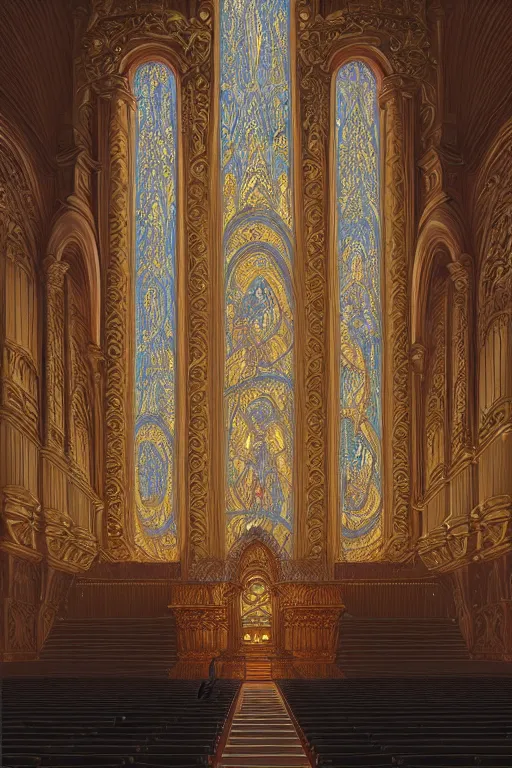 Prompt: painting of a pipe organ in front of a dimensional portal, decorated, intricate, elegant, highly detailed, digital painting, artstation, concept art, smooth, sharp focus, illustration, art by artgerm and greg rutkowski and alphonse mucha, 8 k