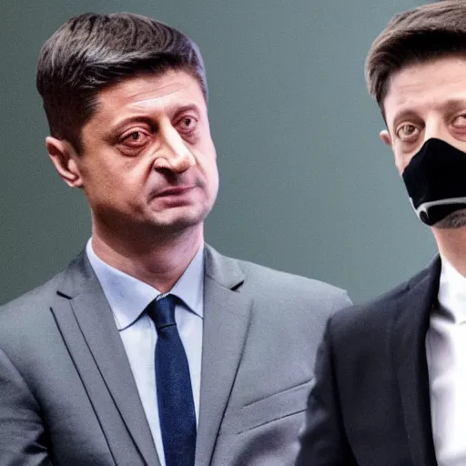 Prompt: photo of zelensky as a grim reaper