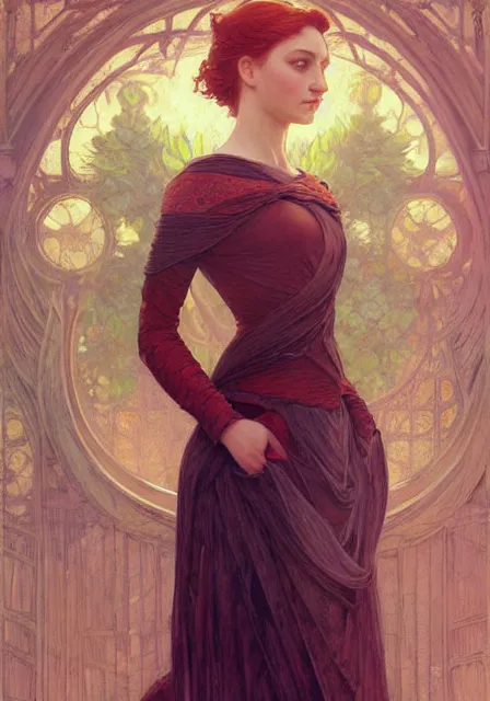 Image similar to sansa, intricate, elegant, highly detailed, digital painting, artstation, concept art, smooth, sharp focus, illustration, art by artgerm and greg rutkowski and alphonse mucha and william - adolphe bouguereau, monet, pre - raphaelite