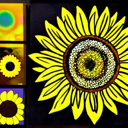 Prompt: sunflower art in the style of takashi murakami