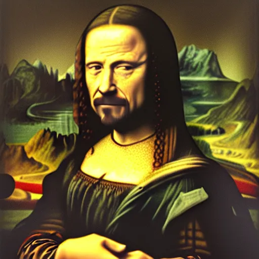 Prompt: walter white in the mona lisa