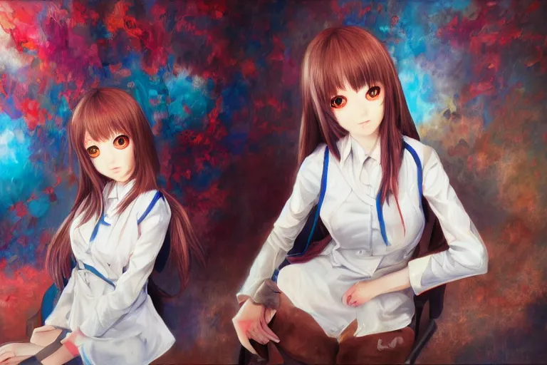 Image similar to malise kurisu, ilya, oil painting, cute, hdr, 4 k