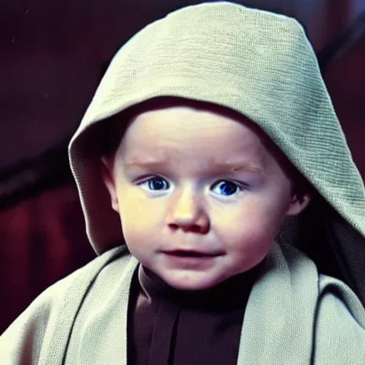 Image similar to a photo of obi wan kenobi as a baby