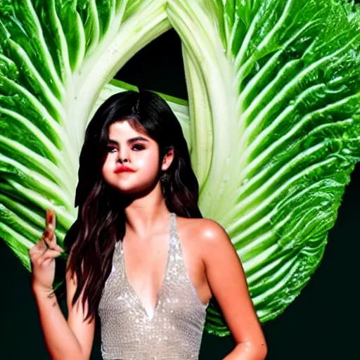 Image similar to selena gomez as celery hybrid