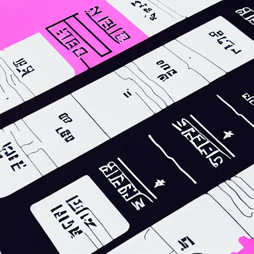 Prompt: vector graphic design of pale pink airline tickets that read “ to the metaverse ” in bold text, alien ar code and e - ink display, highly detailed, no noise, coherent language