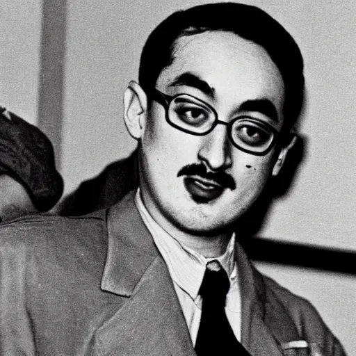 Prompt: Filthy Frank at the Nuremburg Trials