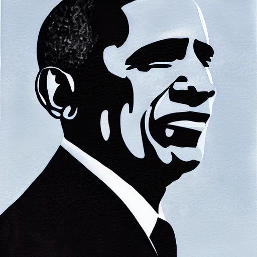 Prompt: barack obama painted by picasso