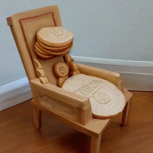 Image similar to chair made from biscuits