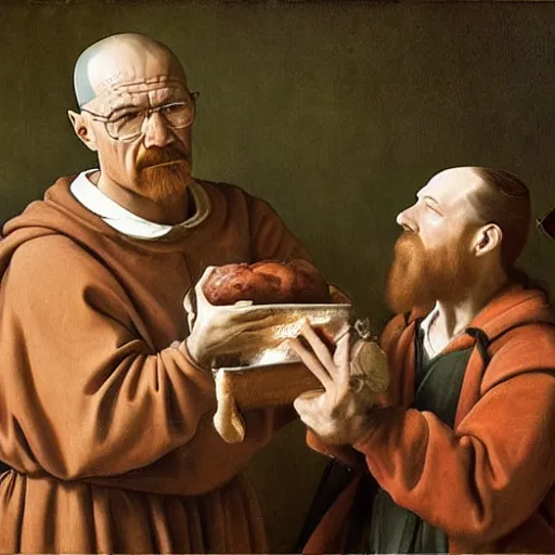 Prompt: A renaissance painting of Walter White