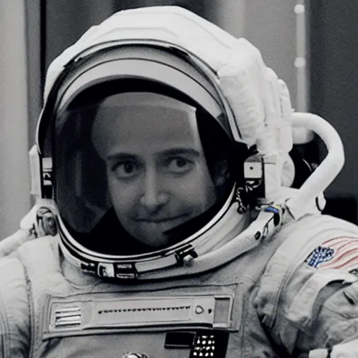 Image similar to astronaut in space, close up of the visor, in Studio MAPPA style