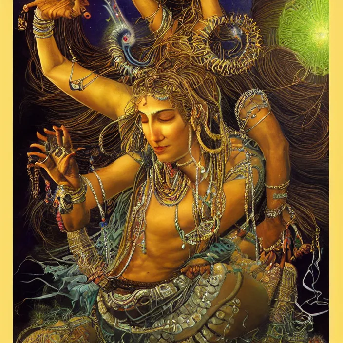 Image similar to shiva dancing, art by james c. christensen and keith parkinson