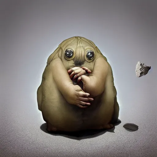 Image similar to tardigrade in style of vilhelm hammershoi