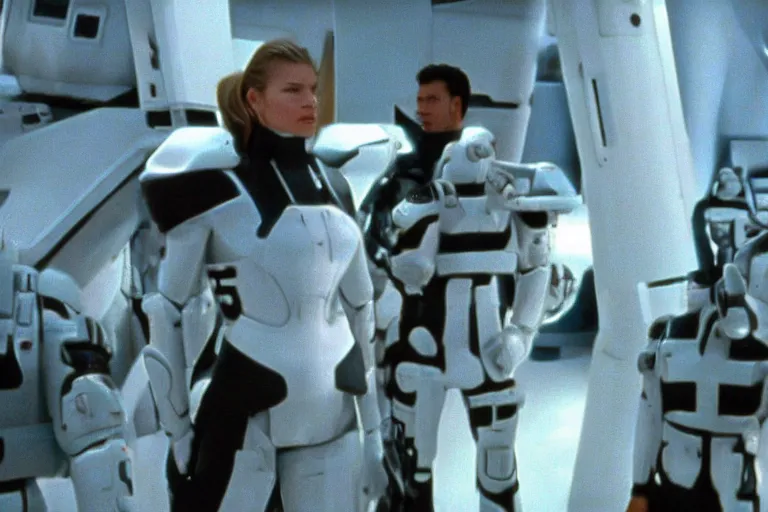 Image similar to Aurora in Starship Troopers (1997), highly detailed, high quality, HD, 4k, 8k, Canon 300mm, professional photographer, 40mp, lifelike, top-rated, award winning, realistic, sharp, no blur, edited, corrected, trending