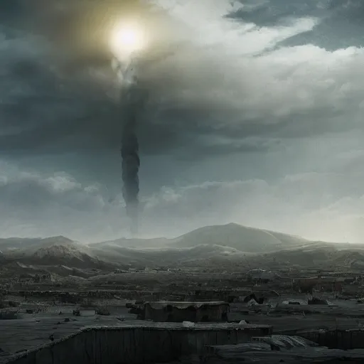 Prompt: a wasteland of nuclear bombs that failed to go off, 8 k resolution matte painting trending on artstation