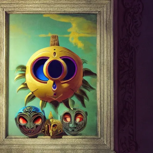 Image similar to a scene from majora's mask in the style of a baroque painting