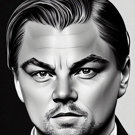 Prompt: “Leonardo DiCaprio, beautiful, highly detailed portrait, photorealistic, ultra detailed, Louise Bonnet”