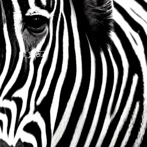 Prompt: A black and white zebra with a rainbow mane drawn in a realistic style. Portrait, close up, majestic, 8k