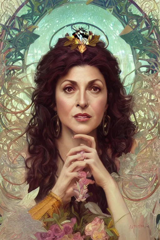 Image similar to ultra realistic illustration, deanna troi as persephone, intricate, elegant, highly detailed, digital painting, artstation, concept art, smooth, sharp focus, illustration, art by artgerm and greg rutkowski and alphonse mucha