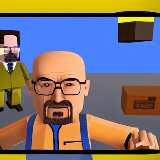 Prompt: walter white plays roblox