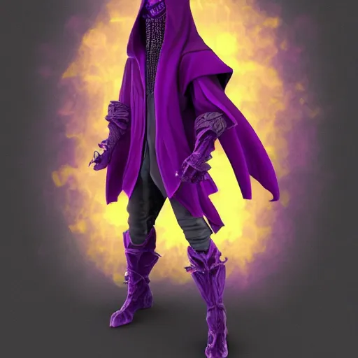 Image similar to purple evil wizard, trending on artstation