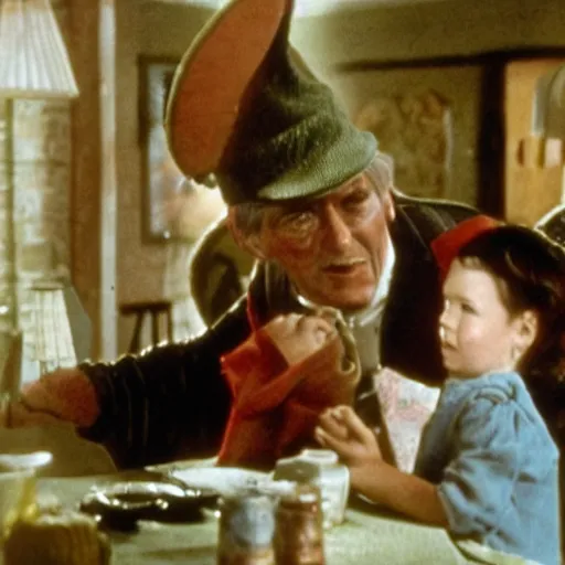 Prompt: still from the movie Darby O’Gill and the Little People