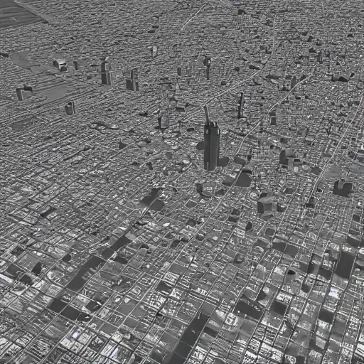 Prompt: Lidar cityscape