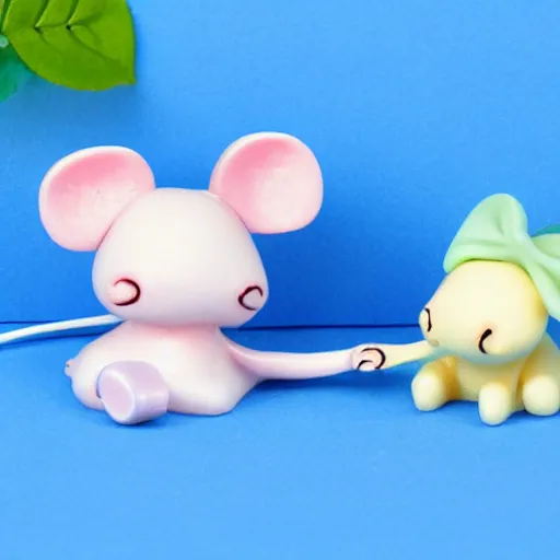 Image similar to mouse and kitty made out of soap