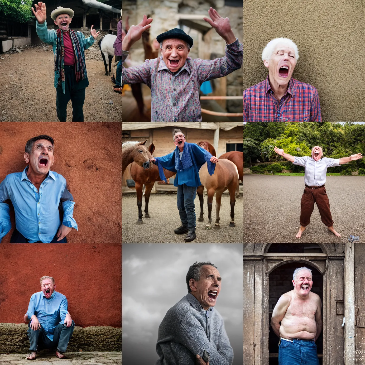 Prompt: photograph of a male midage user absolutely astonished and happy from the beatiful Stable Diffusion images, OMG!, Canon EOS R3, f/1.4, ISO 200, 1/160s, 8K, RAW, unedited, symmetrical balance, in-frame, hyper deatiled, by Steve McCurry
