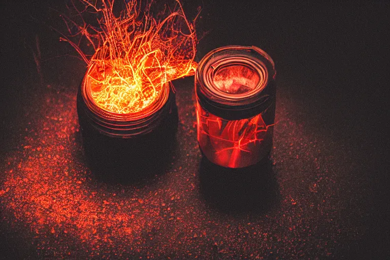 Image similar to jar of lava, studio photography