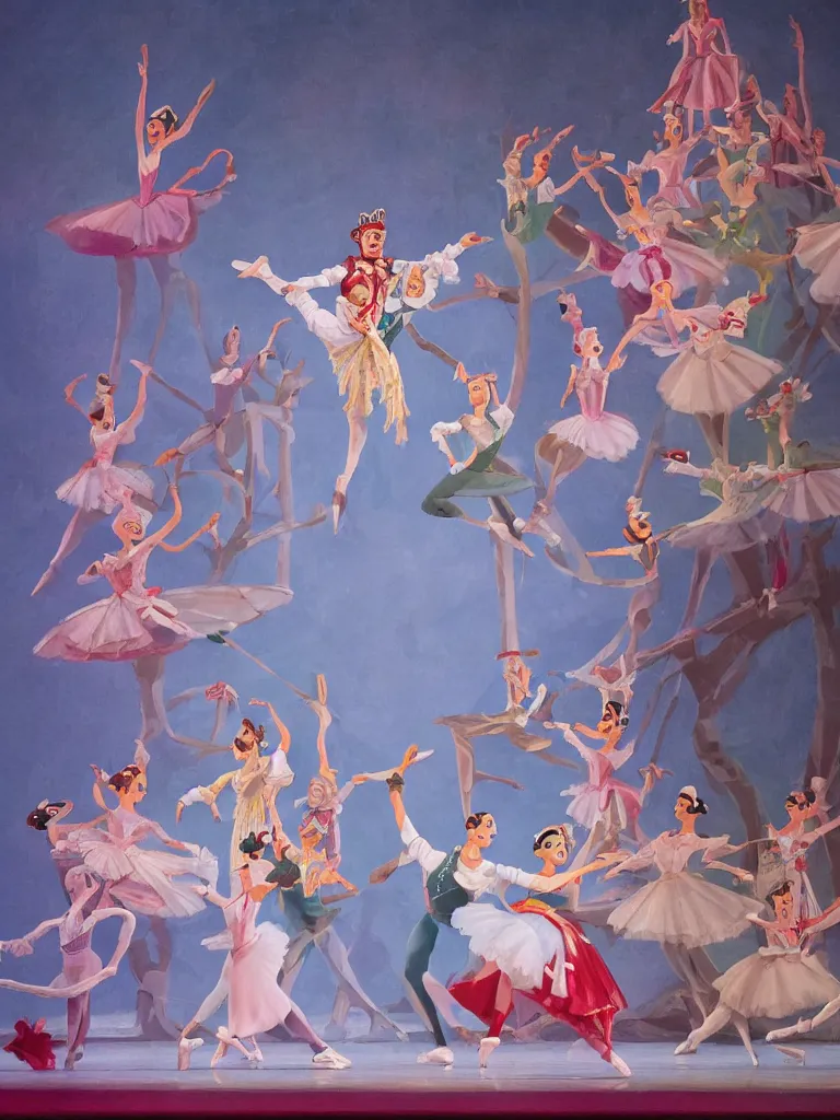 Image similar to nutcracker ballet show by disney concept artists, blunt borders, rule of thirds