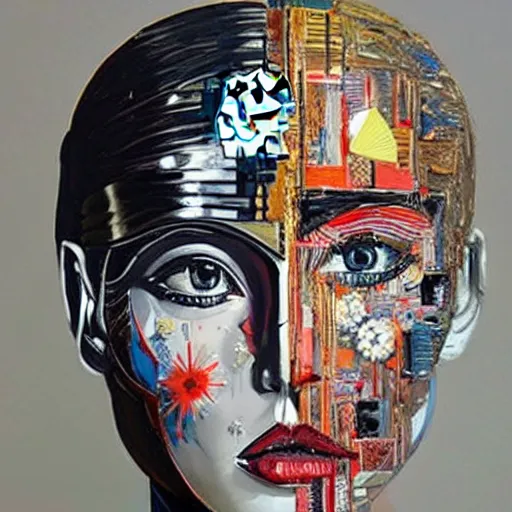 Prompt: A beautiful sculpture, star wars by Sandra Chevrier, intuitive