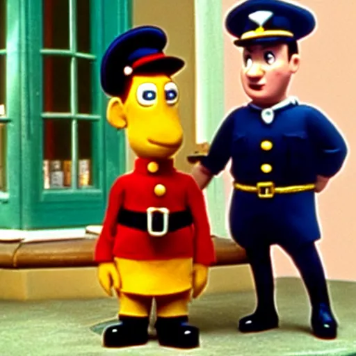 Image similar to herman goering in postman pat, bbc