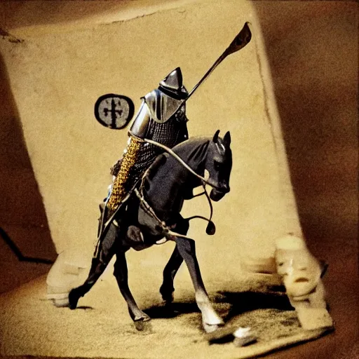 Prompt: bob dylan jousting as a medieval knight