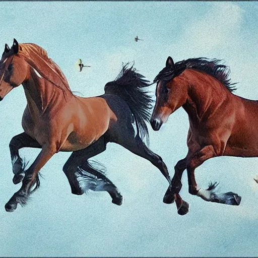 Image similar to horses ascending to a higher plane