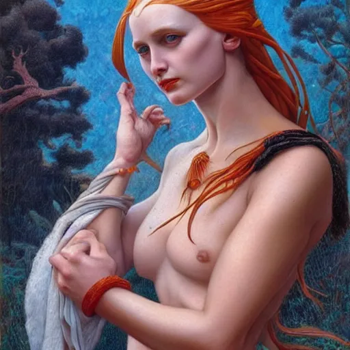 Image similar to an amazing masterpiece of art by gerald brom 🐐 🔥 serafina pekkola