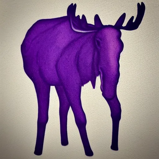 Prompt: “A majestic purple moose, in profile, artwork by Michelangelo”