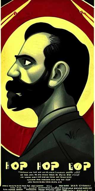 Image similar to very detailed unsettling and dramatic vintage poster of a short bearded hypnotist, with the theme of the nature of reality and the metaverse, very artistic, artstation