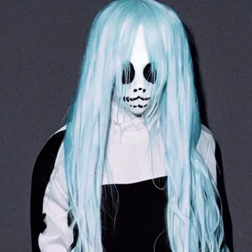 Image similar to billie eilish as a slenderman