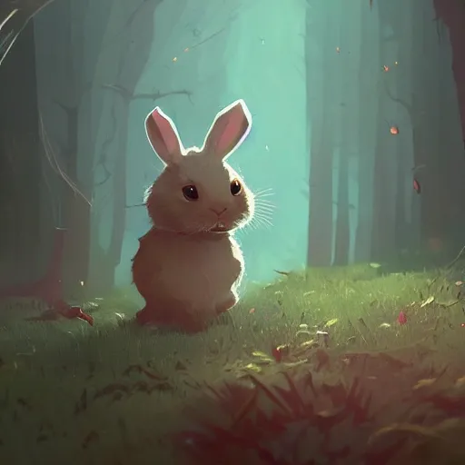 Image similar to cute rabbit by victo ngai and andreas rocha and greg rutkowski trending on artstation unreal engine 8 k hd wallpaperjpeg artifact blur