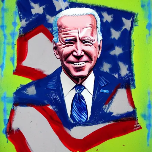 Prompt: freaky portrait of Joe Biden by Ed 'Big Daddy' Roth