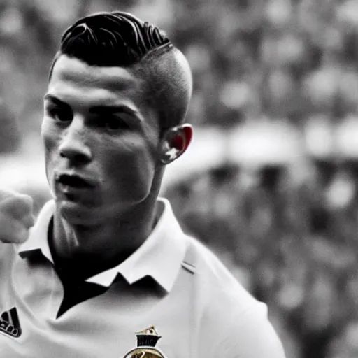 Image similar to a photo of cristiano ronaldo from 1 9 6 0 s,