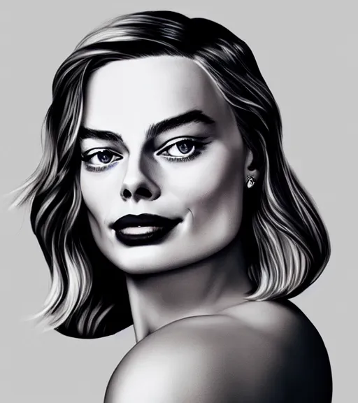 Prompt: the face of margot robbie made of gross furuncles, realism, sharp
