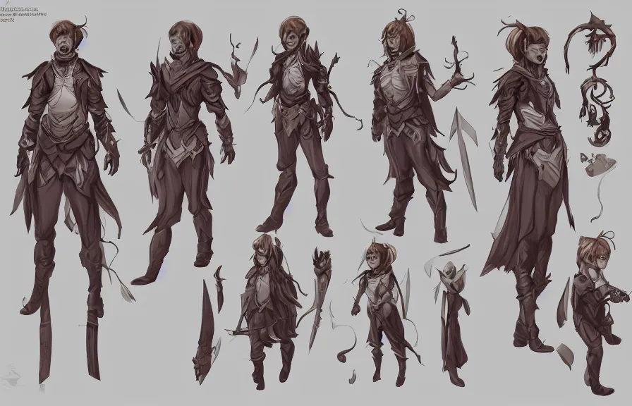 Prompt: a magical character, comic book design, cosplay, RPG, character design, character reference, character sheet, white border, no cropping, artstation