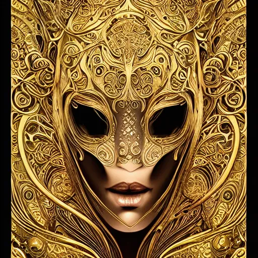 Prompt: an intricate, detailed face of an android, golden skin with water drops on it, by Joe Fenton, trending on artstation, art nouveau