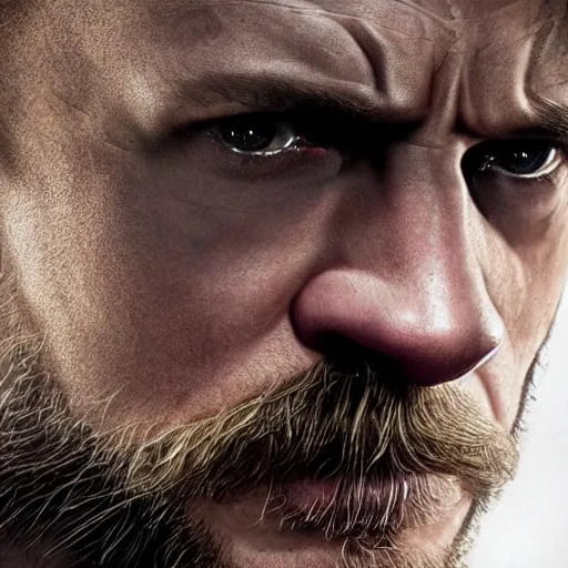 Image similar to Tom Hardy as wolverine 4K quality Photorealism